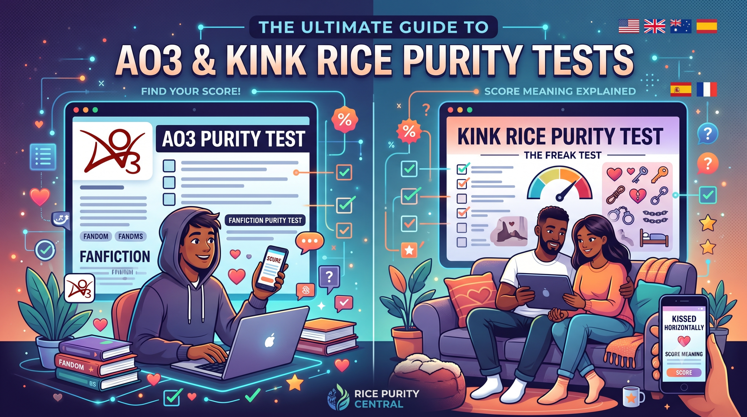 If you spend any time in fandom spaces, you are likely familiar with Archive of Our Own (AO3). The ao3 rice purity test (frequently searched as rice purity test ao3 or simply ao3 purity) is a specialized version of the traditional quiz tailored specifically for the fanfiction community.